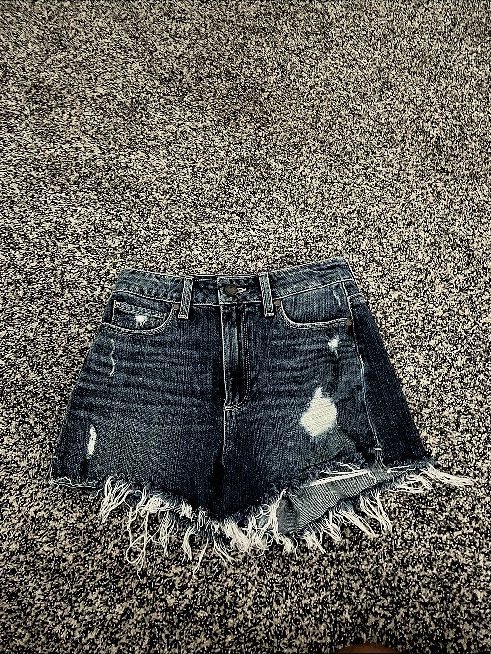 Paige Women's Distressed Denim Jean Shorts Waist 24